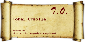 Tokai Orsolya névjegykártya