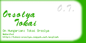 orsolya tokai business card